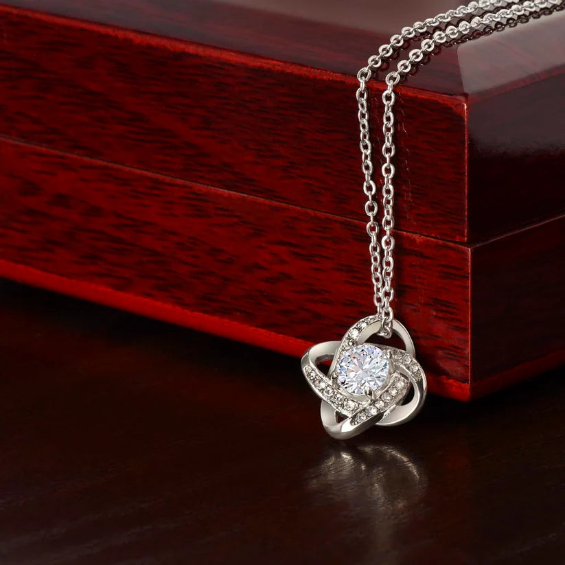 "To my Daughter" Forever Love Knot Necklace