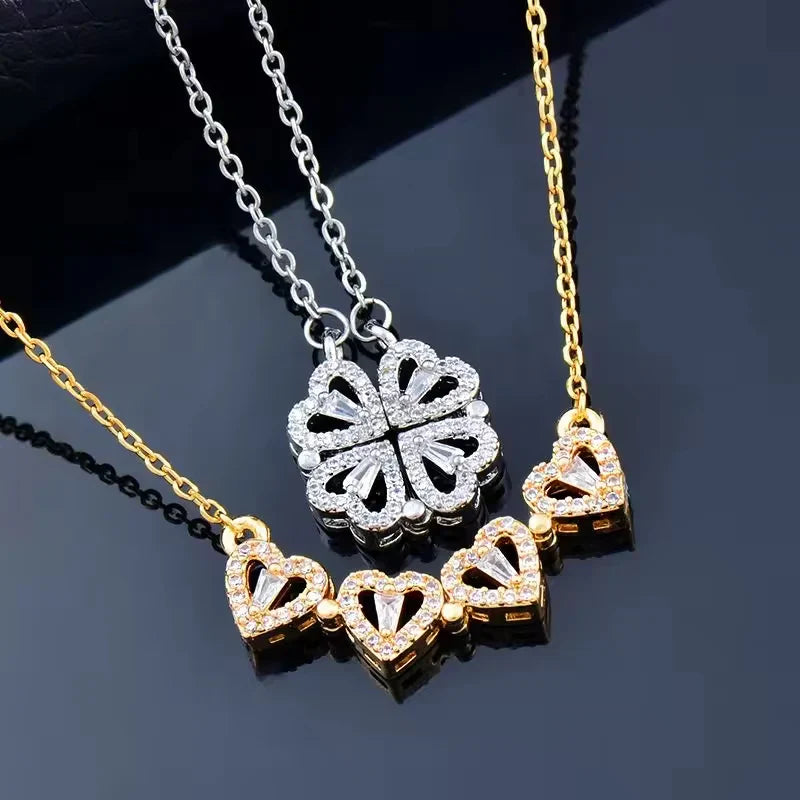 "To my Daughter" Four Leaf Clover Lucky Charm Necklace