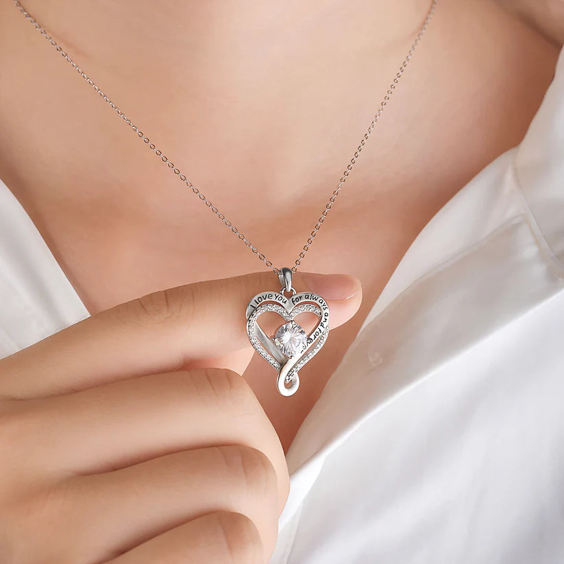 "To My Wife" Forever & Always Heart Necklace
