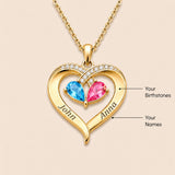 Always Yours – Birthstone Heart Necklace