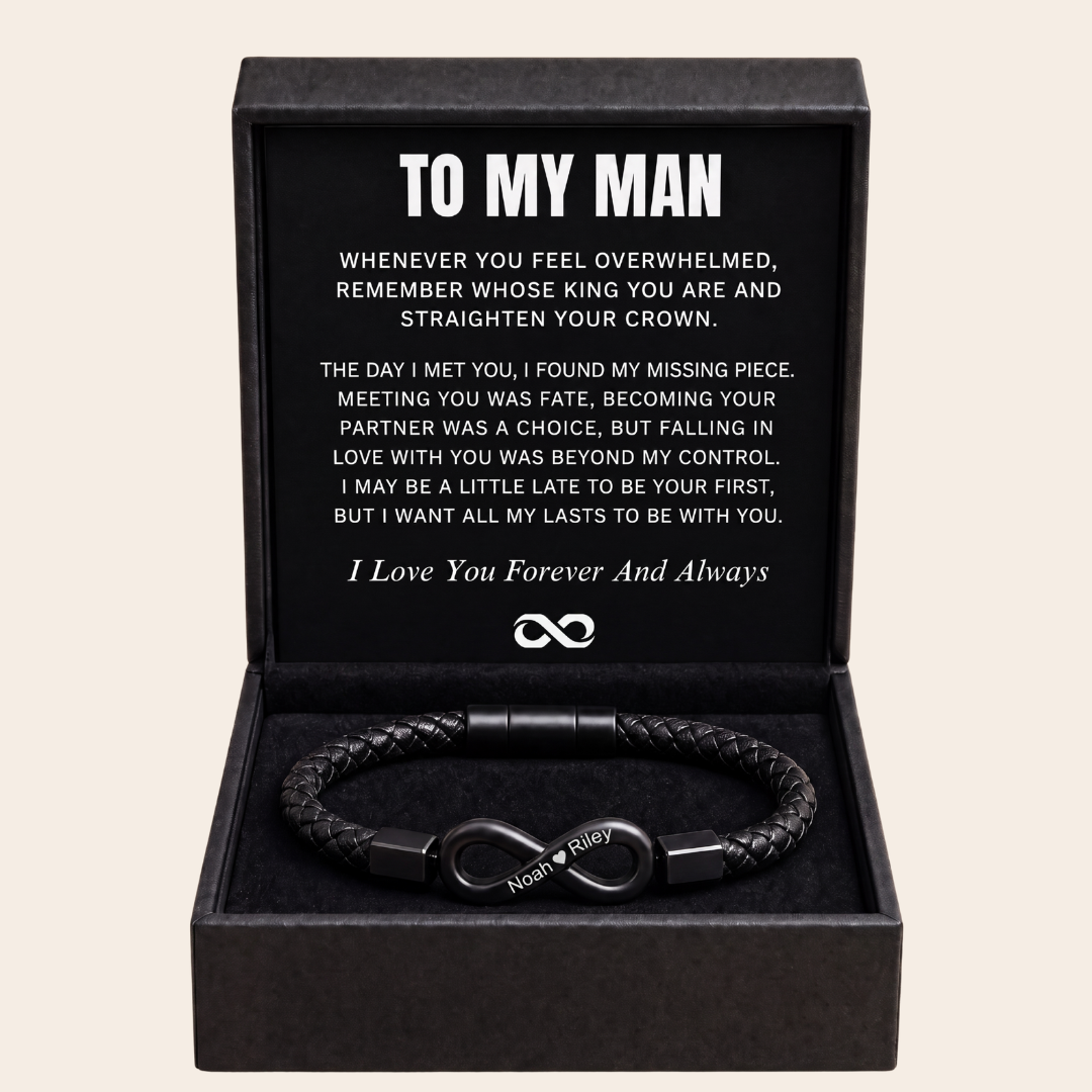 To My Man Infinity Personalized Bracelet