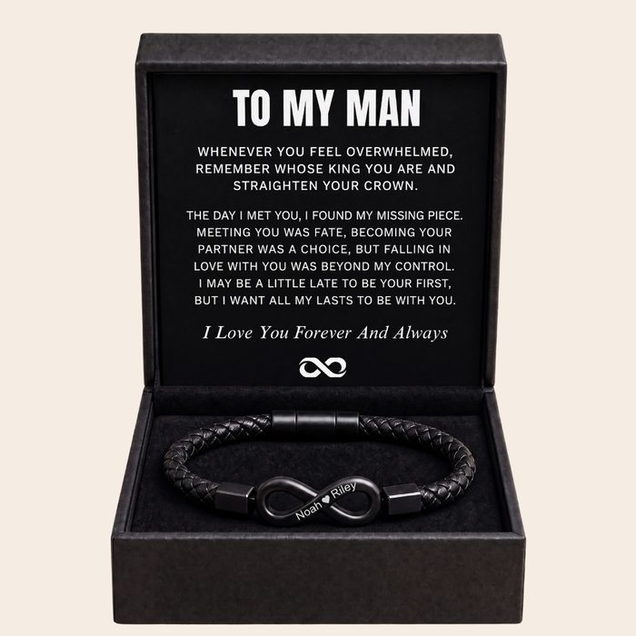 "To My Man" - Infinity Personalized Bracelet