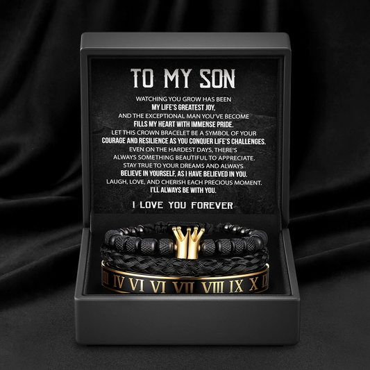 To My Son - Crowned By Love Bracelet Gift