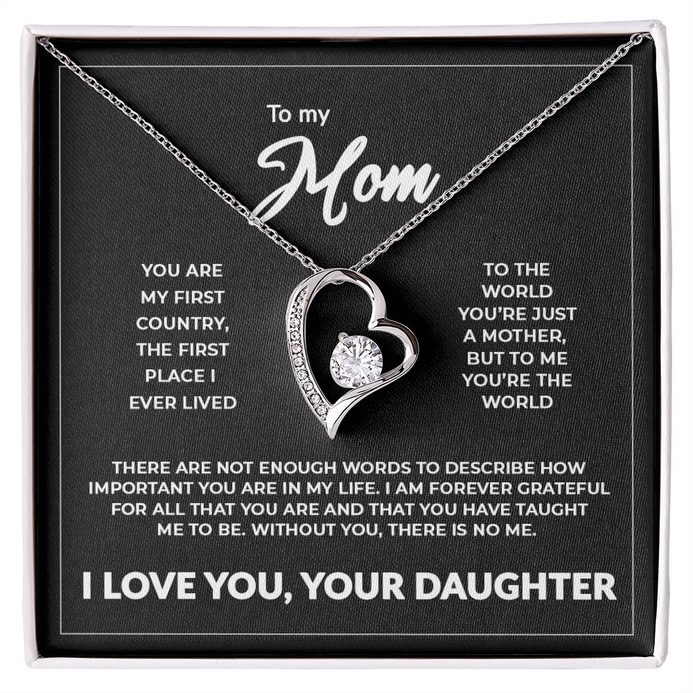 To My Mom - "Without You There Is No Me" 14K Forever Necklace