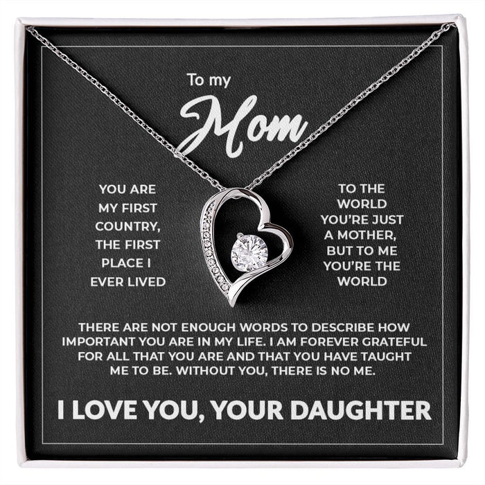 To My Mom - "Without You There Is No Me" 14K Forever Necklace