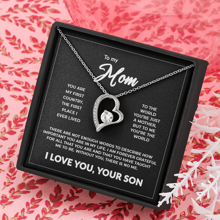 To My Mom - "Without You There Is No Me" 14K Forever Necklace