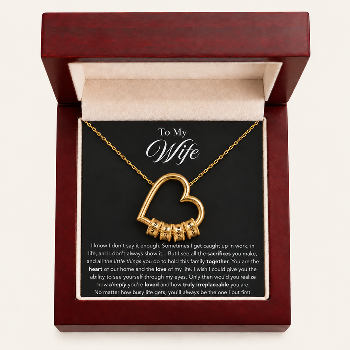 The Heart of Our Family - Personalized Beads Necklace