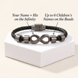 Infinity Name Bracelet - For the Man Who Holds Us Together